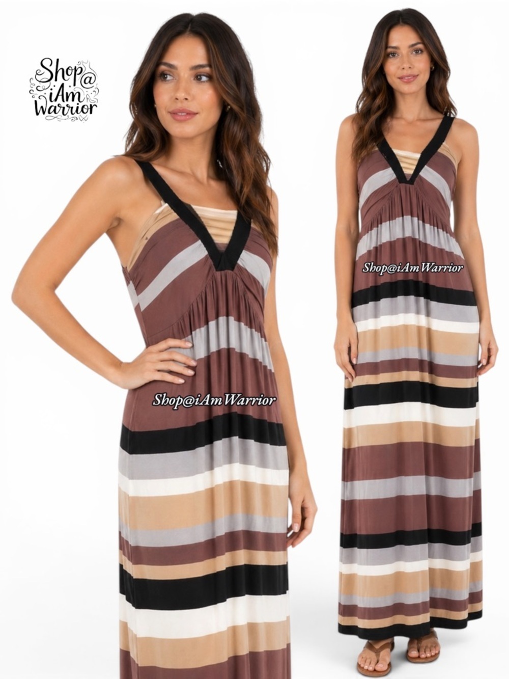 A.n.a NWOT striped stretchy maxi dress *shop@iamwarrior